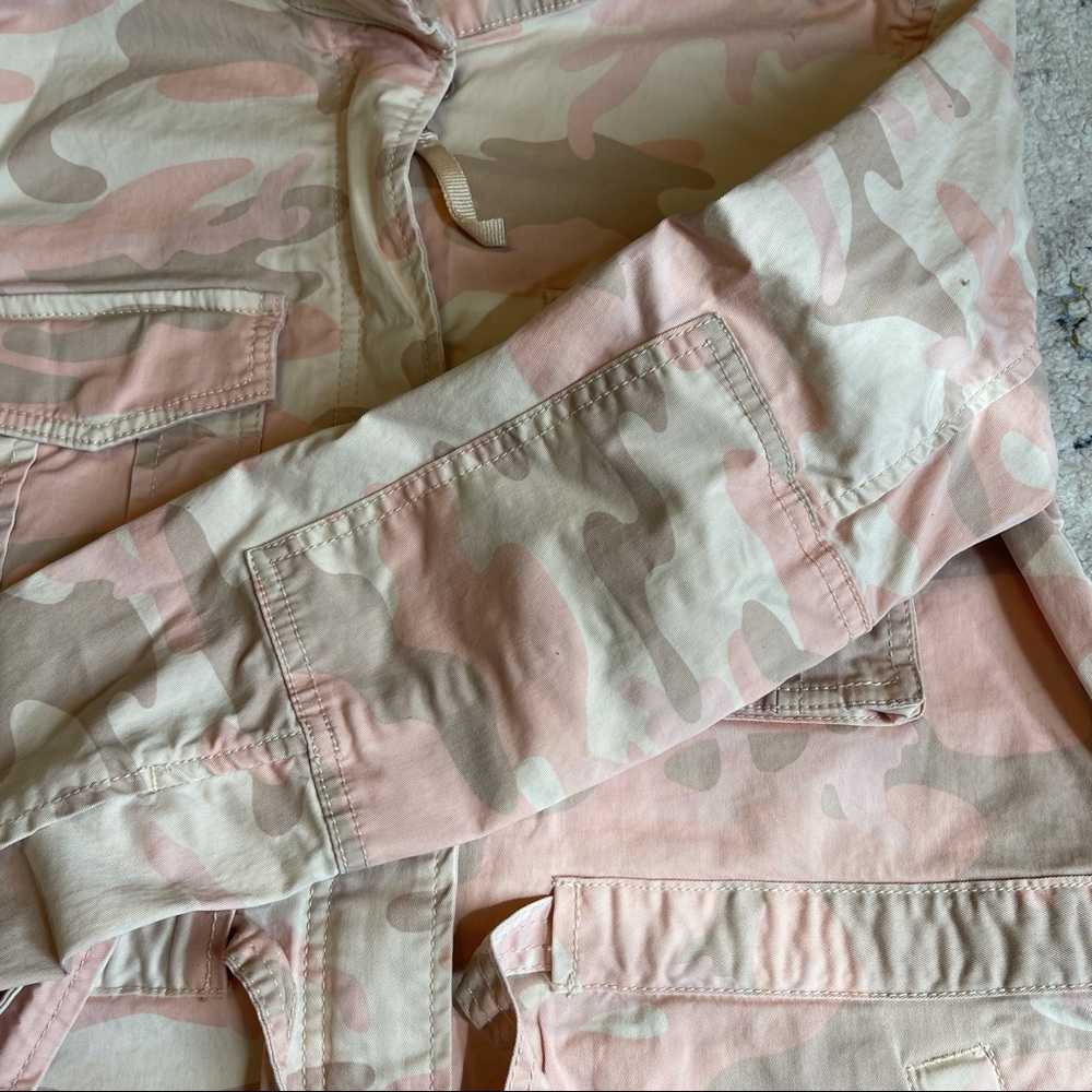 Gap Light Pink Camo Print Utility Jacket Size Small - Picture 5 of 8